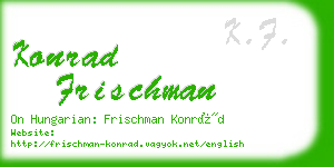 konrad frischman business card
